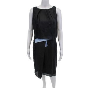 Carolina Herrera Womens Sleeveless Scoop Neck Lined Dress Black Size 06